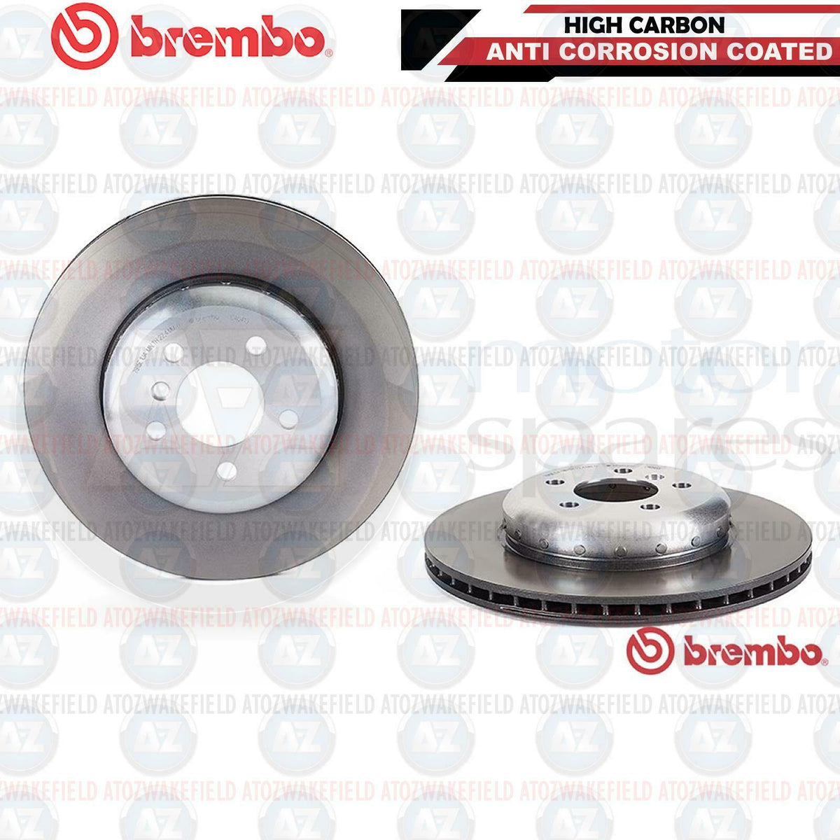 For BMW 7 Series 730d F01 F02 F03 F04 Rear Brembo Brake Discs Pair 345mm