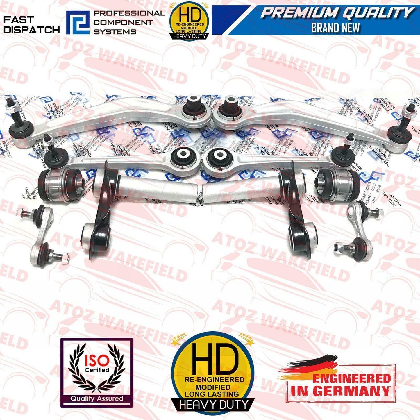 FOR BMW E39 5 Series Rear suspension wishbones track control arms links kit