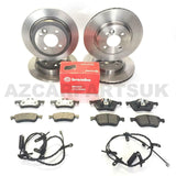For Bmw Mini One D Cooper S upto 2006 Front Rear Brembo Brake Discs Pads Sensors