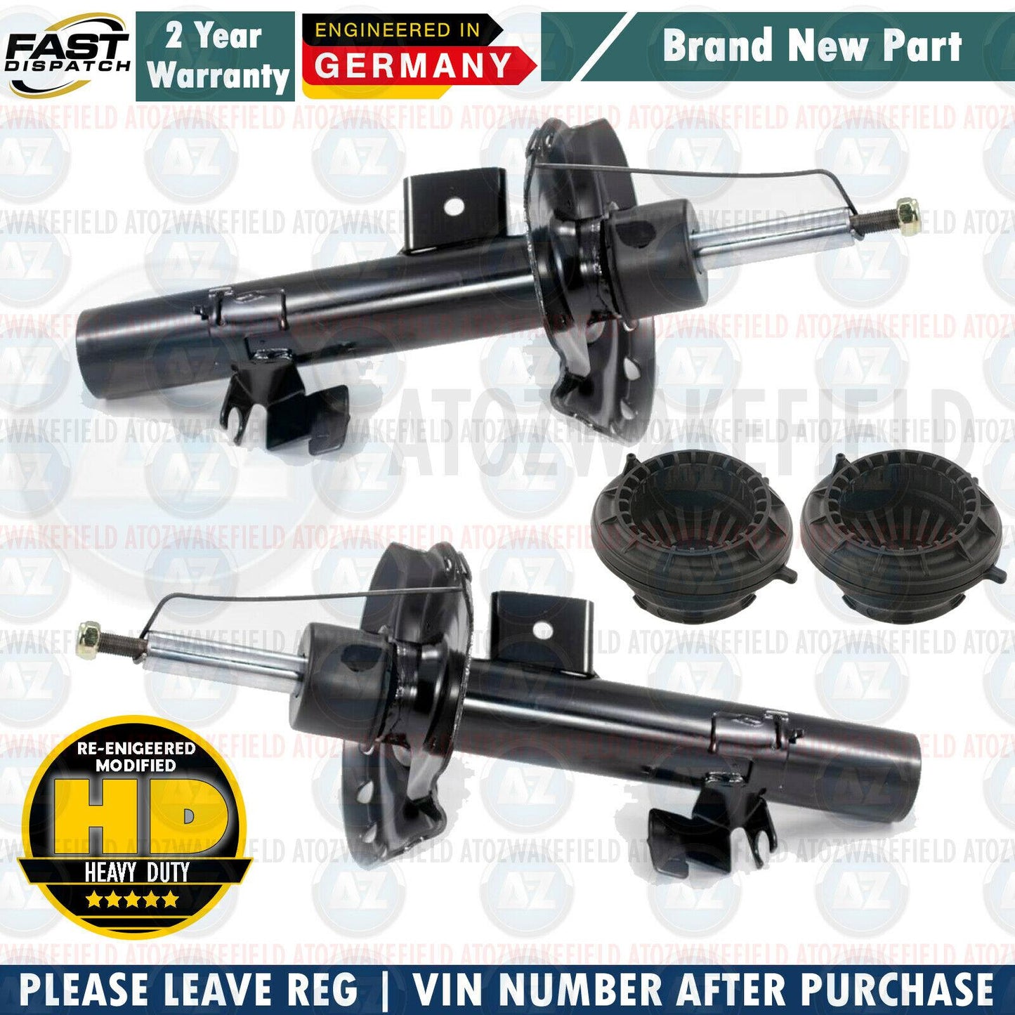 FITS FORD MONDEO 2007-15 MK4 FRONT SHOCKER SHOCK ABSORBERS TOP STRUTS MOUNTS KIT