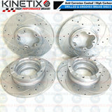 FOR FORD TRANSIT CUSTOM 270 FRONT DRILLED GROOVED BRAKE DISCS MINTEX PADS SENSOR
