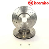 For Honda Civic 2.0 Type-R Front Rear Drilled Grooved Brake Discs Pads Brembo
