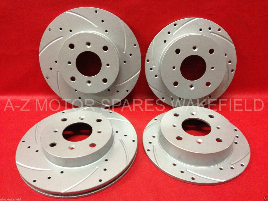 For Integra 1.8 DC2 Type R JDM UK -98 front & rear grooved brake discs 4 STUD