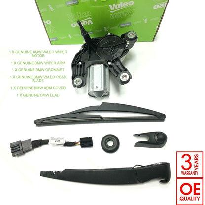 For MINI ONE COOPER 2001-07/2004 REAR WIPER MOTOR ARM BLADE LEAD COVER VALEO OEM