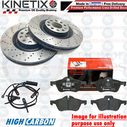 For Mini Cooper R52 Front Drilled Brake Discs Brembo Pads Wear Sensor 276mm
