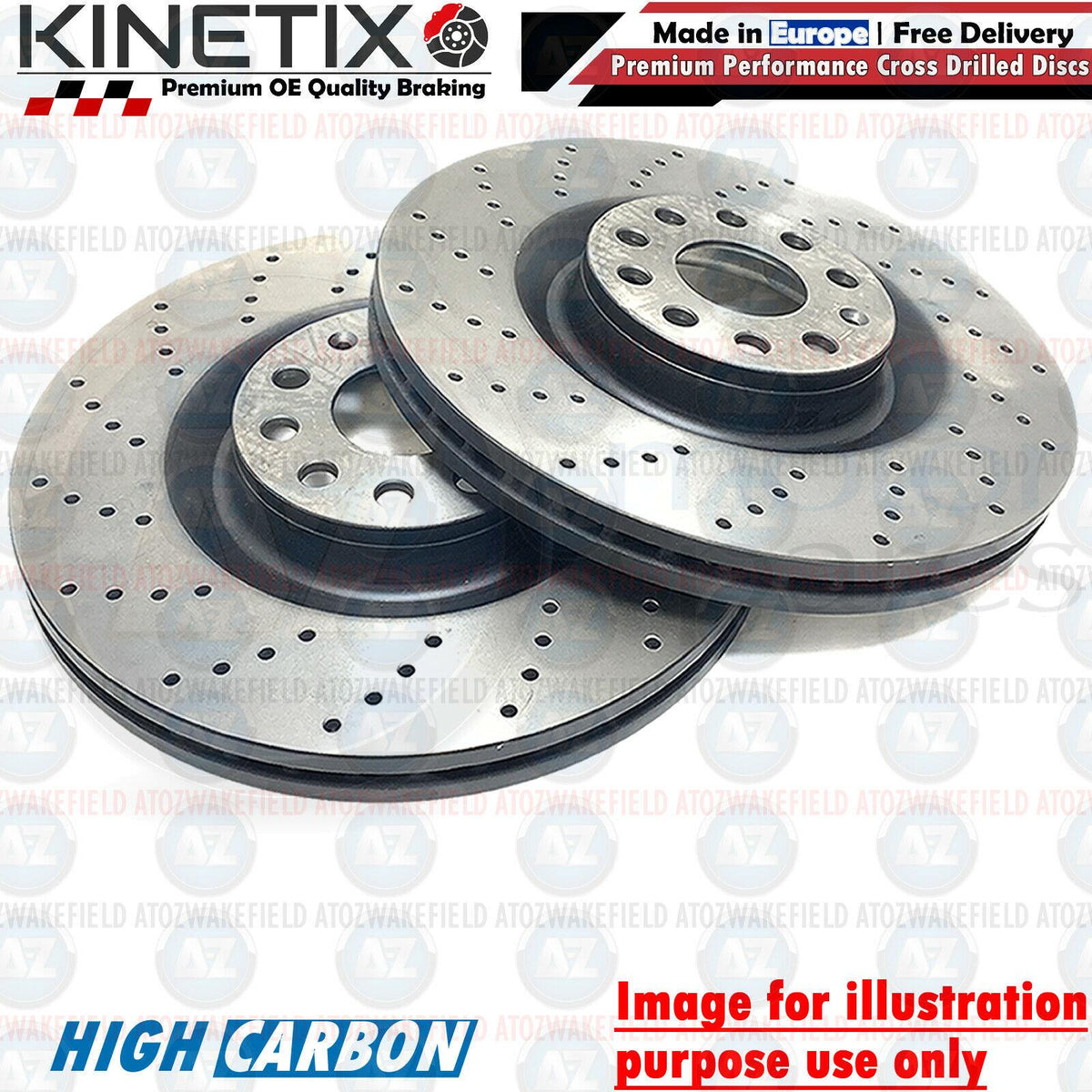 For Mini One R50 R53 Front Drilled Brake Discs Brembo Pads Wear Sensor 276mm