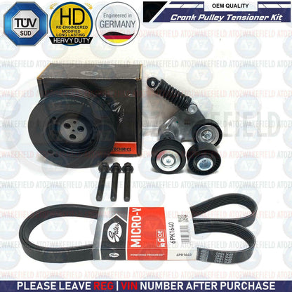 FOR X-TYPE MONDEO TRANSIT ALTERNATOR CRANK SHAFT PULLEY DRIVE BELT TENSIONER KIT