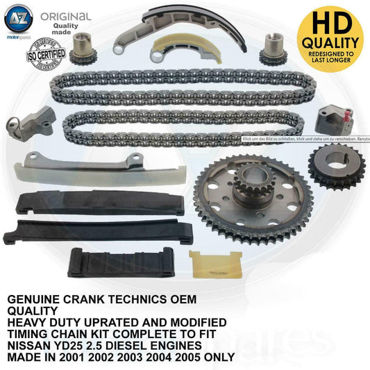 For Nissan D22 Navara 2.5 Diesel YD25DDTI 2001-2005 Timing cam chain & gear kit