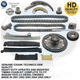For Nissan Almera Primera X-Trail XTrail 2.2 DI DCI Diesel Timing cam chain kit