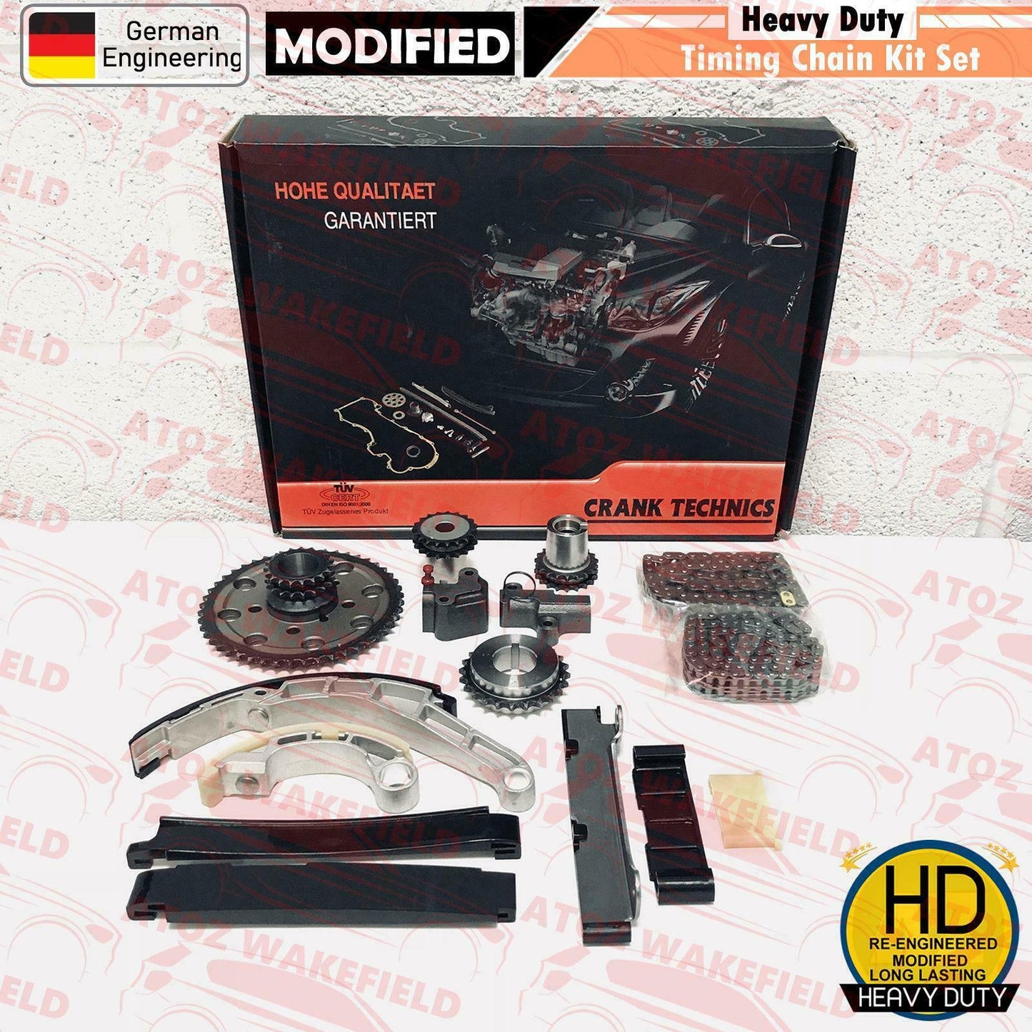 For Nissan Navara D40 2.5TD YD25DDTi Diesel Timing chain kit gears tensioners 10