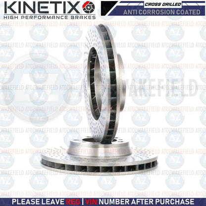 For Porsche Cayman 718 2.5 GTS Front Drilled Coated Brake Discs Apec Pads 330mm