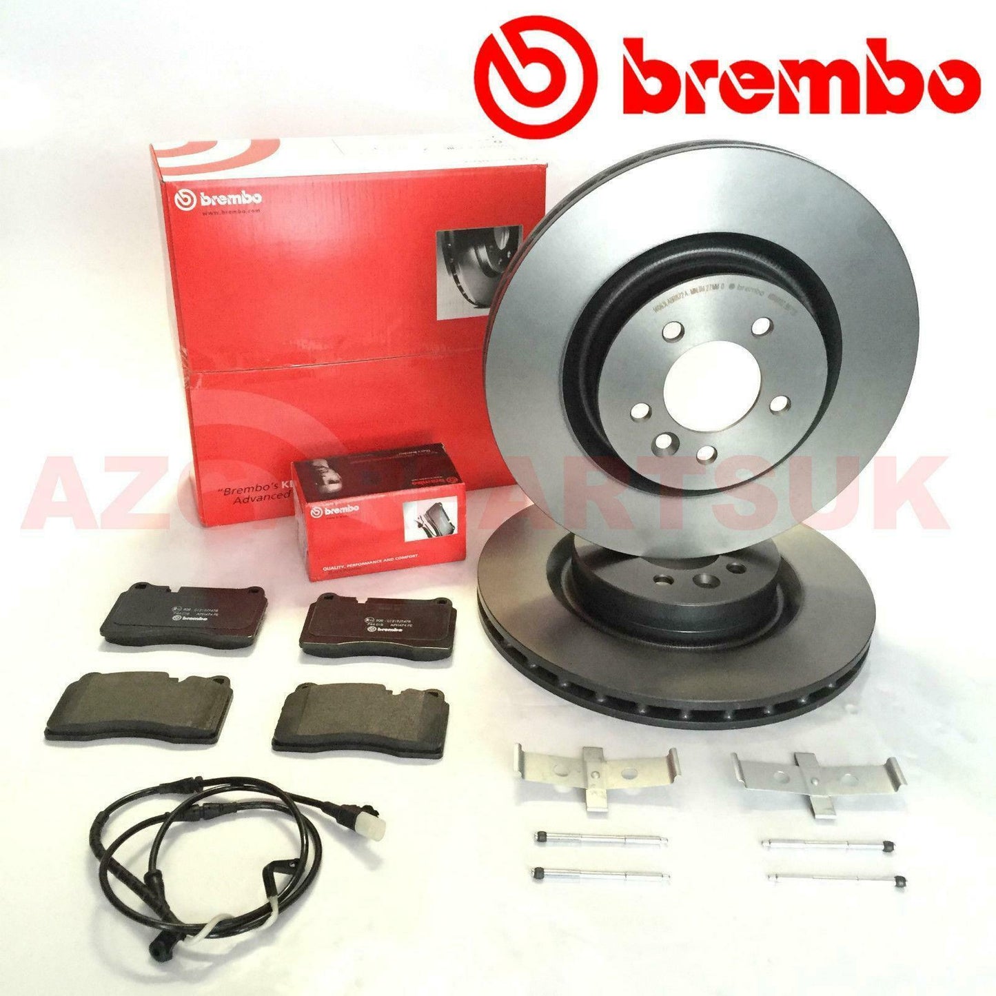 FOR RANGE ROVER 3.0 D 3.6 D 4.2 02-2012 FRONT BRAKE DISCS PADS WEAR SENSOR 360mm