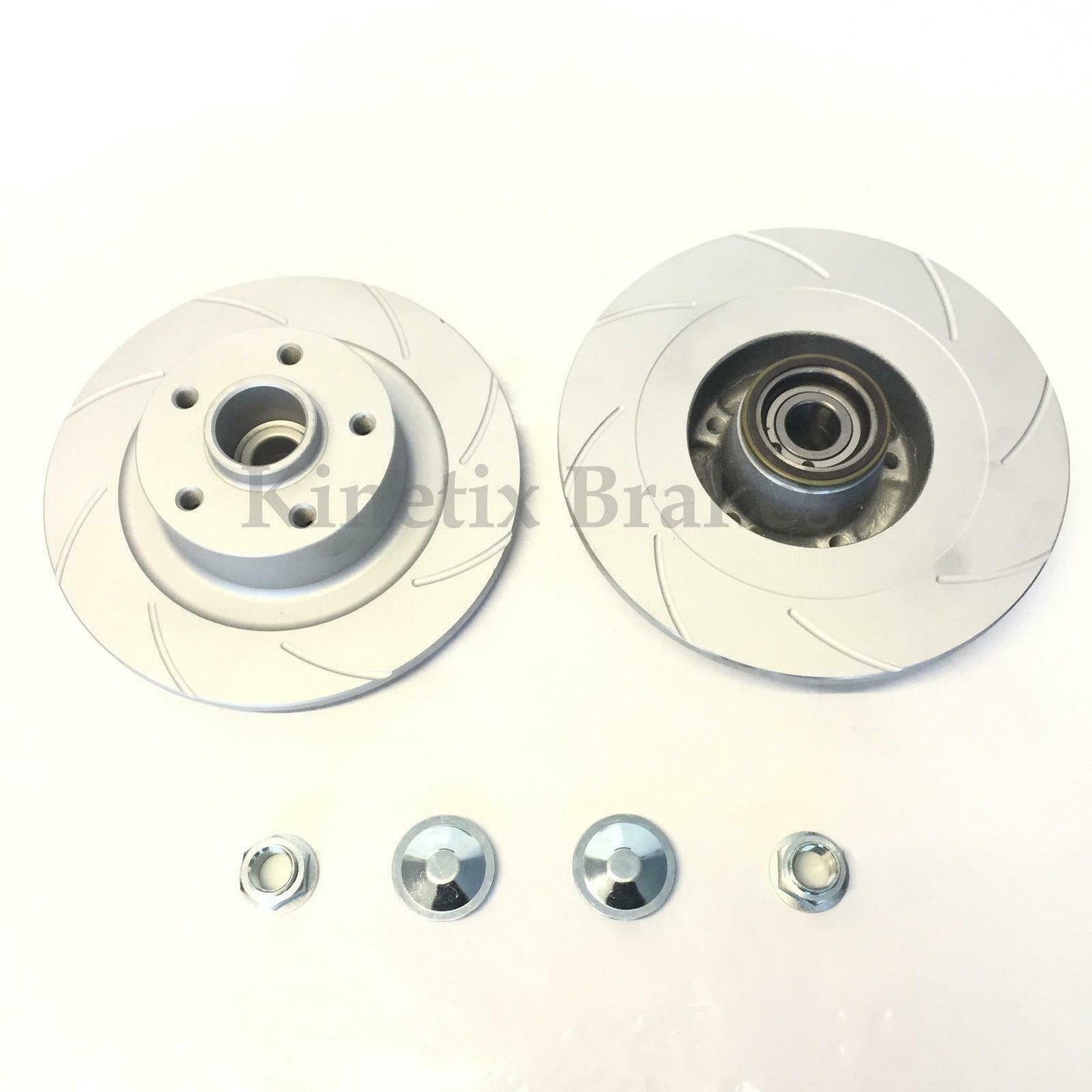 For Renault Laguna MK3 GT DCI V6 Turbo Grooved Rear Brake Discs + ABS + bearings