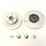 For Renault Laguna MK3 GT DCI V6 Turbo Grooved Rear Brake Discs + ABS + bearings