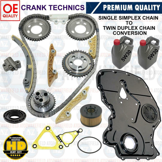 For Transit 2.4 Tddi Tdci Tdi Di Diesel Timing chain kit cover oil filter kit