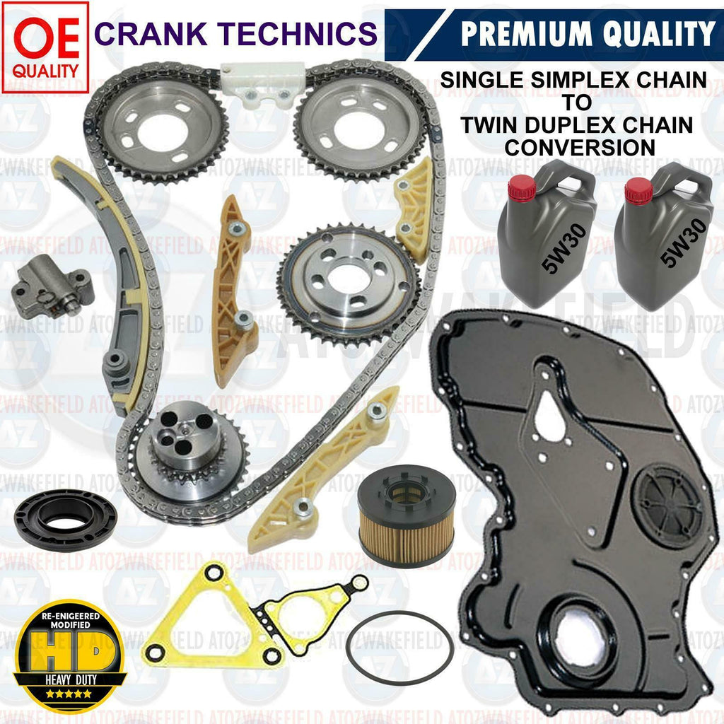 For Transit 2.4 Tddi Tdci Tdi Di Diesel Timing chain kit cover oil filter kit