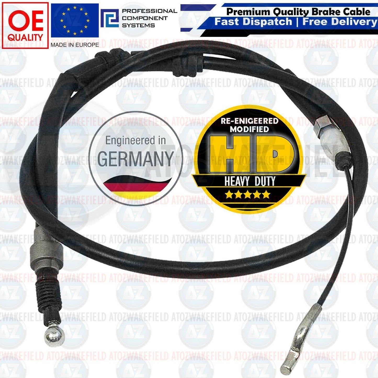 For VW TRANSPORTER T5 2004-2011 REAR HAND BRAKE PARKING BRAKE CABLES 7H0609701D