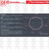 Front Brembo Xtra Performance Fast Road Brake Pads For Audi A4 A5 TFSI TDI FSI