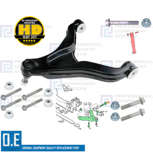 FOR IVECO DAILY FRONT LOWER RIGHT SUSPENSION WISHBONE CONTROL ARM NUTS BOLTS KIT