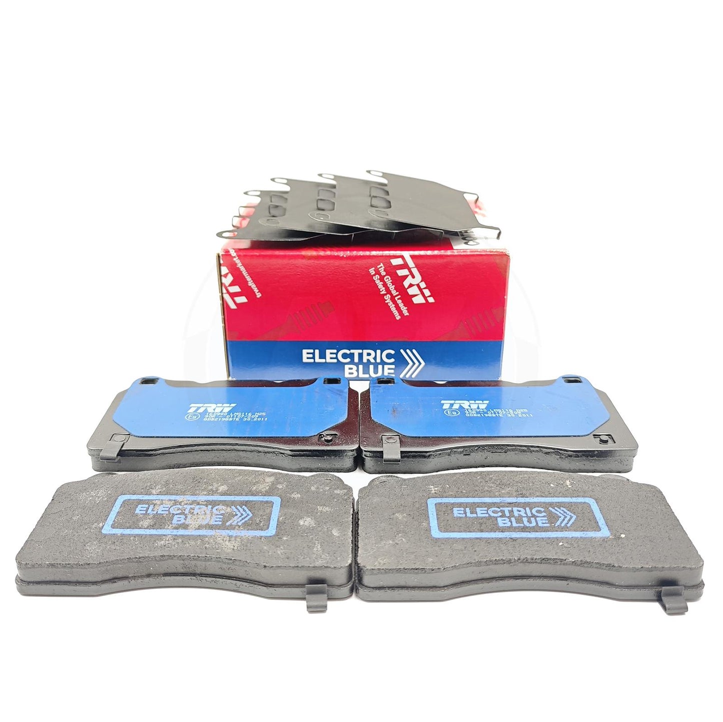 FOR TESLA MODEL S MODEL X TRW ELECTRIC BLUE FRONT BRAKE PADS 1055066-00-B