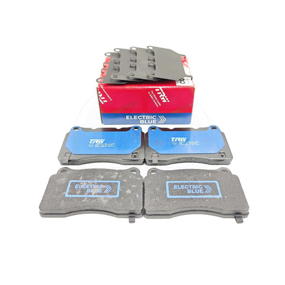 FOR TESLA MODEL S MODEL X TRW ELECTRIC BLUE FRONT BRAKE PADS 1055066-00-B