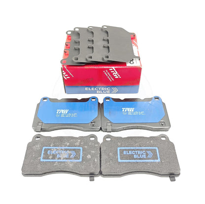 FOR TESLA MODEL S MODEL X TRW ELECTRIC BLUE FRONT BRAKE PADS 1055066-00-B