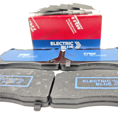 FOR TESLA MODEL S X 5YJS 5YJX DRILLED FRONT BRAKE DISCS TRW EV PADS 1025099-00-B