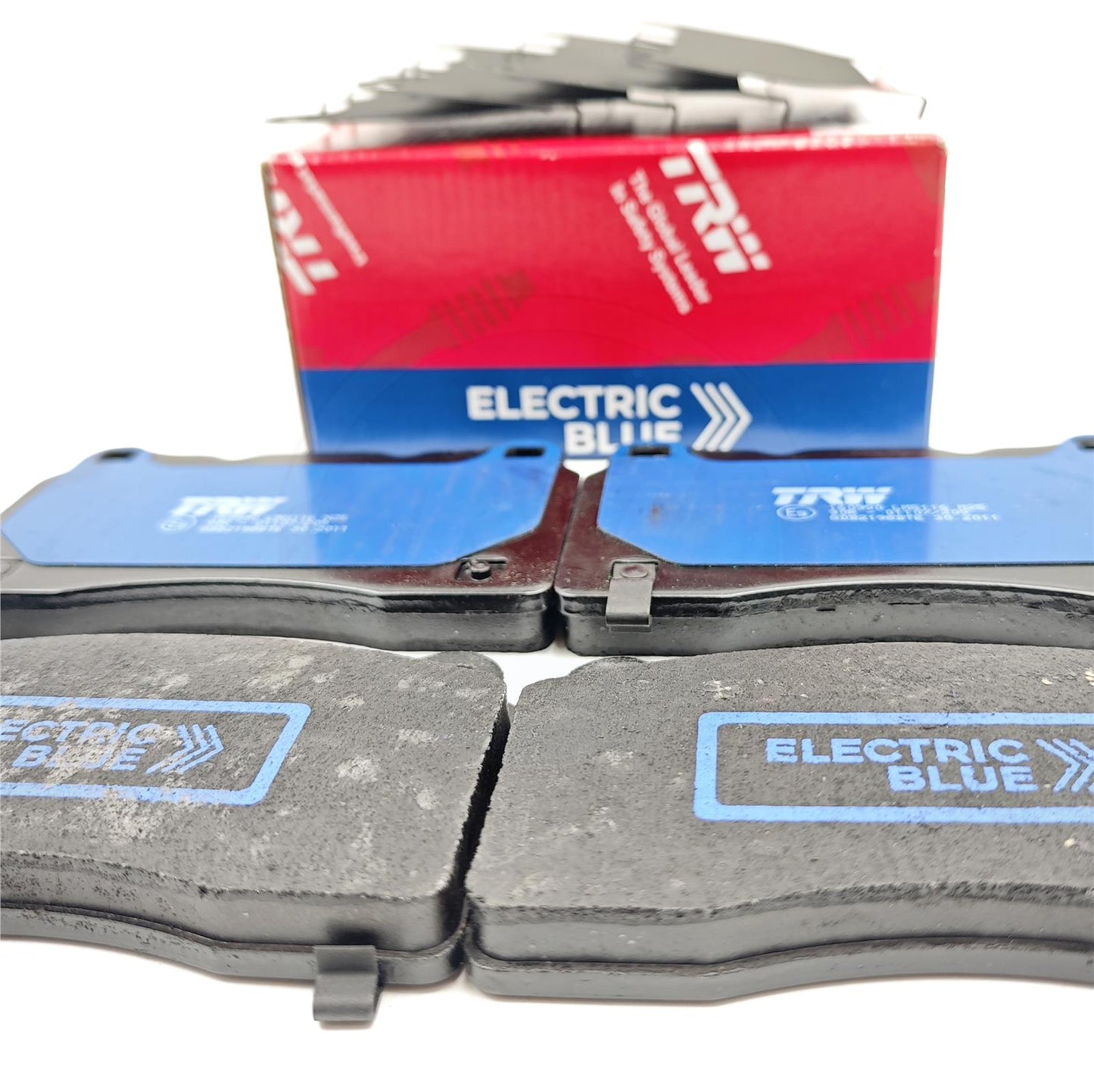 FOR TESLA MODEL S MODEL X TRW ELECTRIC BLUE FRONT BRAKE PADS 1055066-00-B