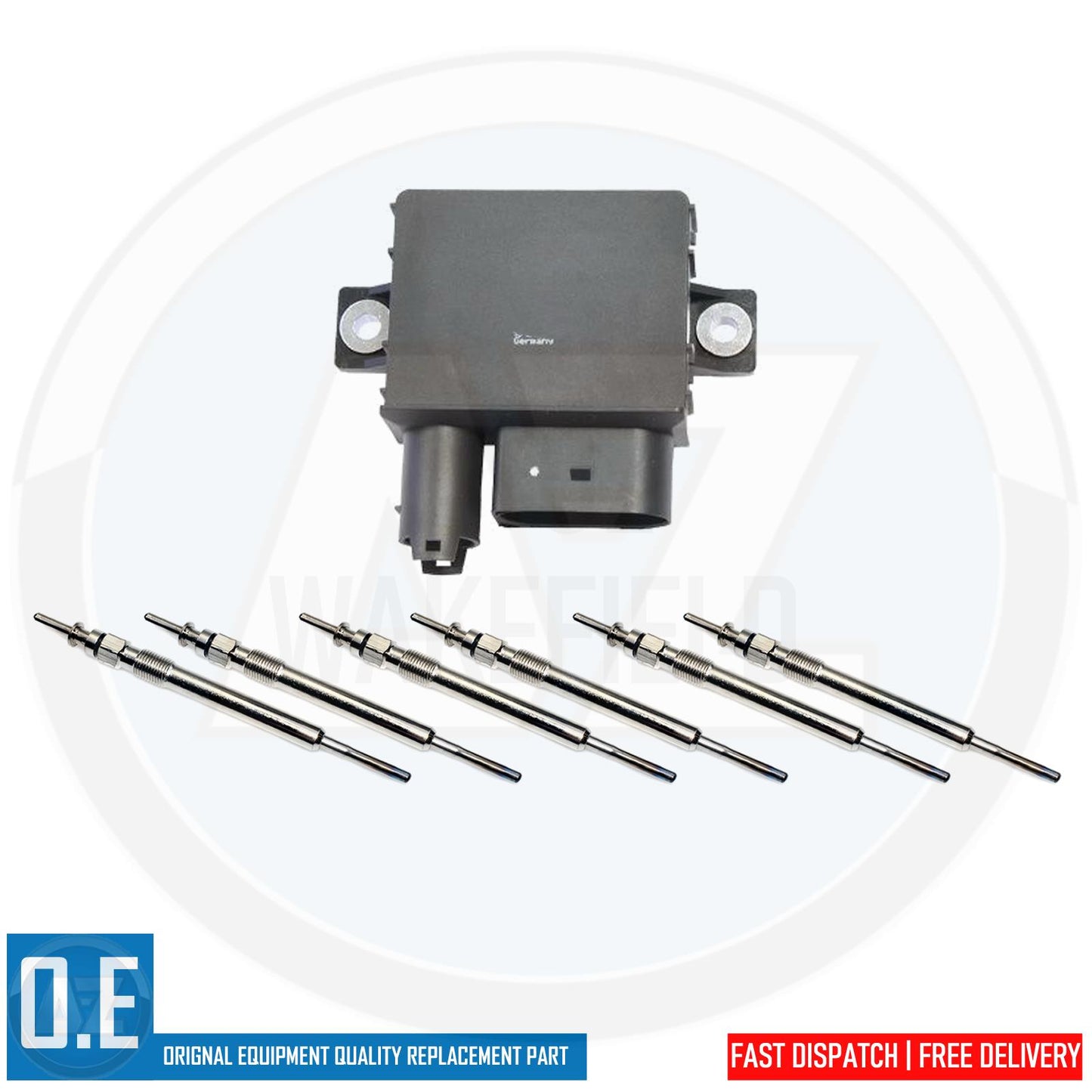 FOR BMW 3/5/7 SERIES X5 X6 3.0d GLOW PLUG RELAY CONTROL UNIT MODULE & PLUGS