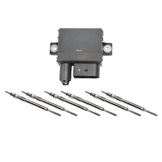 FOR BMW 3/5/7 SERIES X5 X6 3.0d GLOW PLUG RELAY CONTROL UNIT MODULE & PLUGS