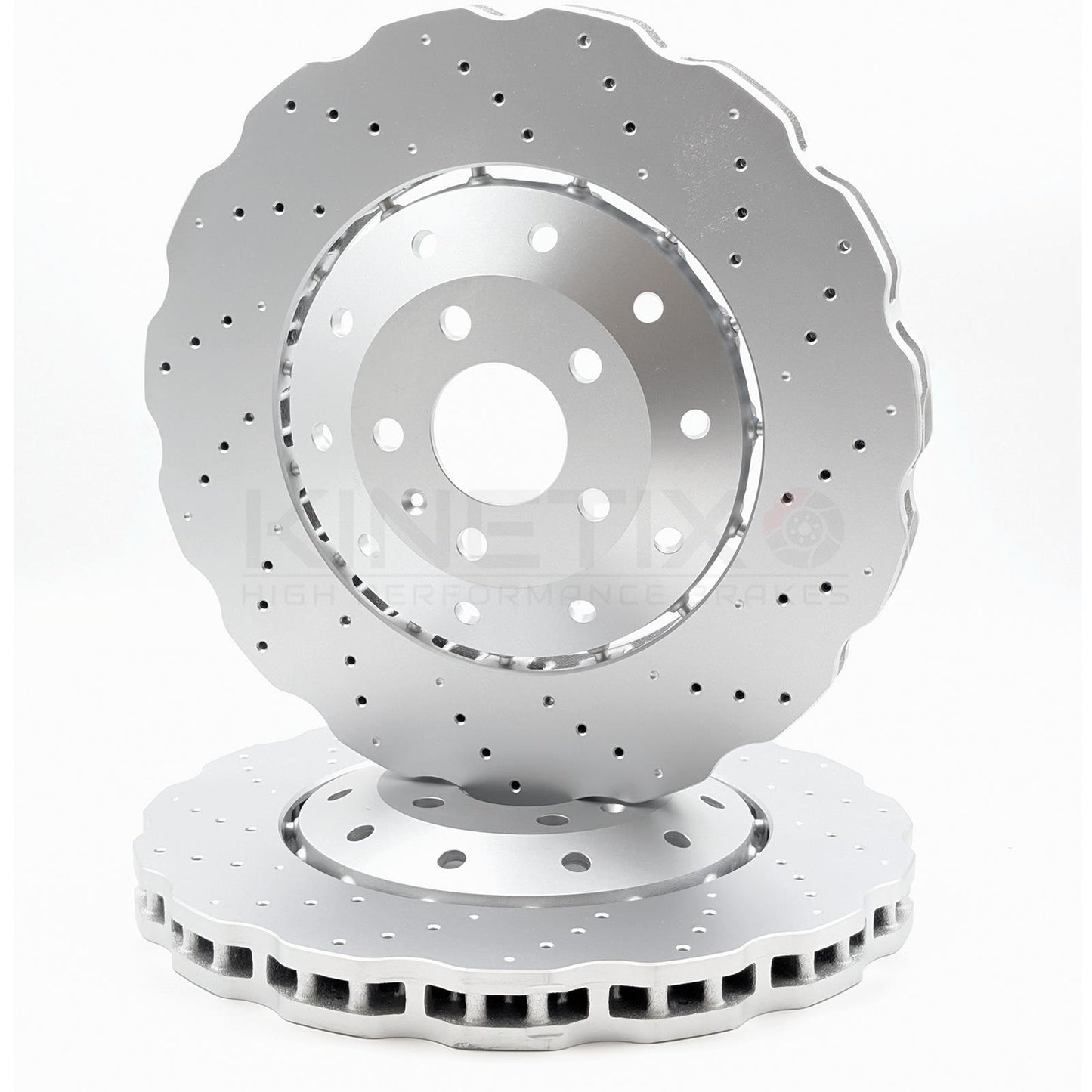 FOR AUDI RS6 RS7 2013-18 WAVEY FRONT BRAKE DISCS CERAMIC PADS 390mm 4G0615301AH
