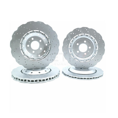 FOR AUDI RS6 (C7) 2013-2018 WAVEY FRONT REAR BRAKE DISCS PADS 390mm 356mm