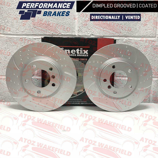 FOR BMW M3 3.0 3.2 EVO E36 Z3 3.2 FRONT DIMPLED GROOVED PERFORMANCE BRAKE DISCS