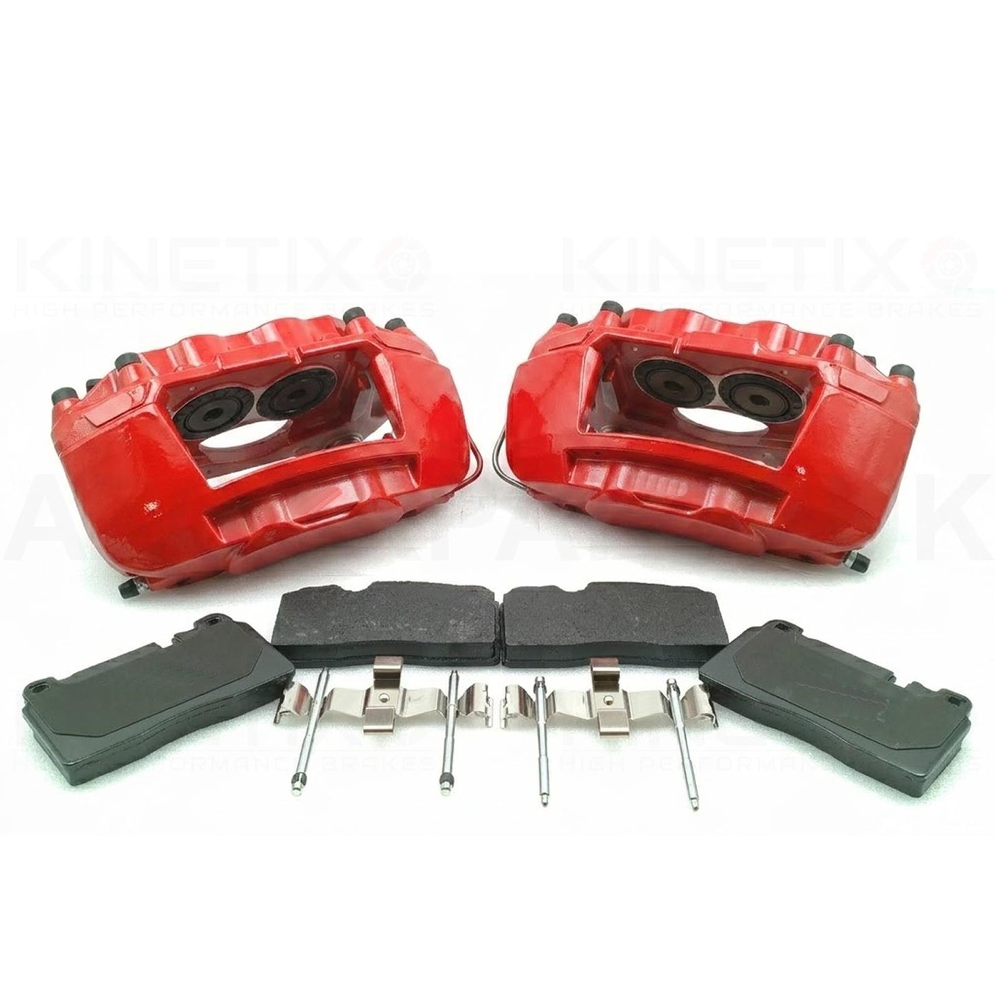 KINETIX PORSCHE MACAN 4 POT 4 PISTON FRONT BIG BRAKE CALIPERS UPGRADE FOR AUDI S3 SQ2 VW T-ROC R GOLF R R32 PASSAT SEAT LEON CUPRA SKODA SUPERB OCTAVIA MQB (345mm)