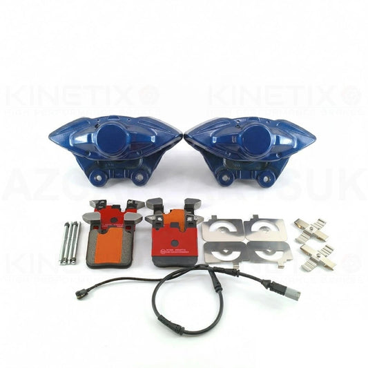 BMW 1/2/3/4 SERIES M SPORT BLUE 345mm REAR LEFT RIGHT BRAKE CALIPERS PAIR