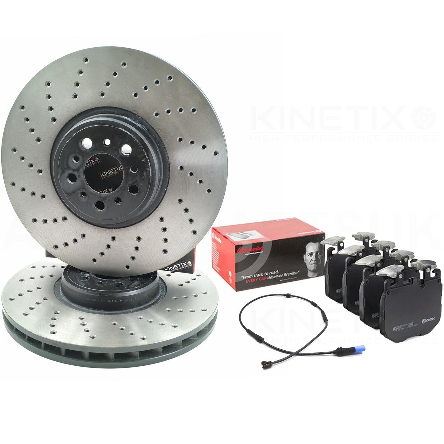FOR BMW X3M F97 X4M F98 FRONT LEFT RIGHT BRAKE DISCS BREMBO PADS WIRE 395mm