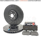 FOR BMW X3M F97 X4M F98 FRONT LEFT RIGHT BRAKE DISCS APEC BLACK PADS WIRE 395mm