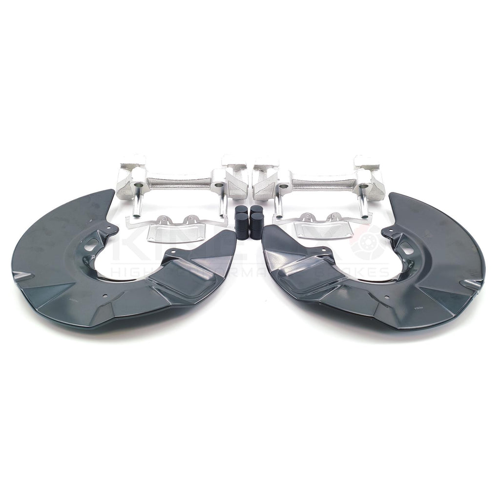 FOR TRANSPORTER T5/T6 340mm BIG BRAKE DISC SHIELD COVER CALIPER CARRIER BRACKETS