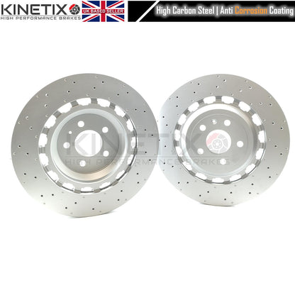 FOR AUDI TTRS TT RS FV 2016- DRILLED FRONT BRAKE DISCS 370mm X 34mm 8S0615301L / 8S0615301E / 8S0615301C