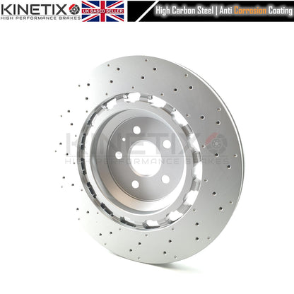 FOR AUDI TTRS TT RS 8S FV 2016- DRILLED FRONT BRAKE DISCS BREMBO OEM PADS 370mm X 34mm 8S0 615 301 L / 8S0 615 301 E / 8S0 615 301 C / 8S0615301L / 8S0615301E / 8S0615301C