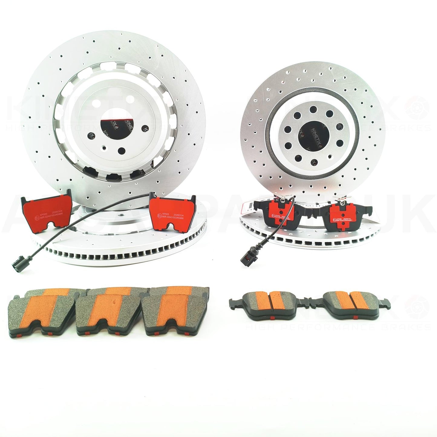 FOR AUDI TTRS TT RS 8S FV 2016+ FRONT REAR BRAKE DISCS KINETIX CERAMIC RACING PADS 370mm 310mm 8S0 615 301 C / 8S0 615 301 E / 8S0 615 301 L / 8S0615301C / 8S0615301E / 8S0615301L