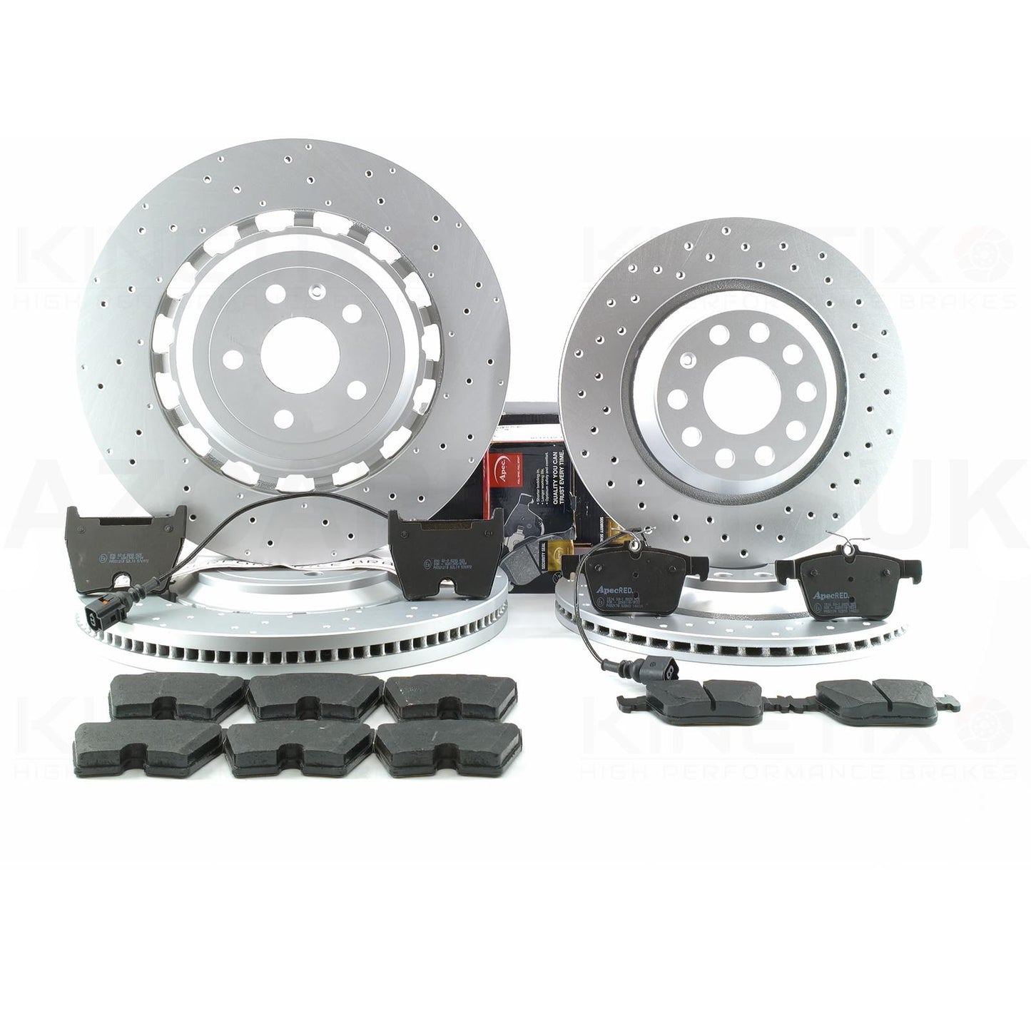 FOR AUDI TTRS TT RS FV 2016+ FRONT REAR BRAKE DISCS APEC PADS 370mm 310mm 8S0 615 301 C / 8S0 615 301 E / 8S0 615 301 L / 8S0615301C / 8S0615301E / 8S0615301L