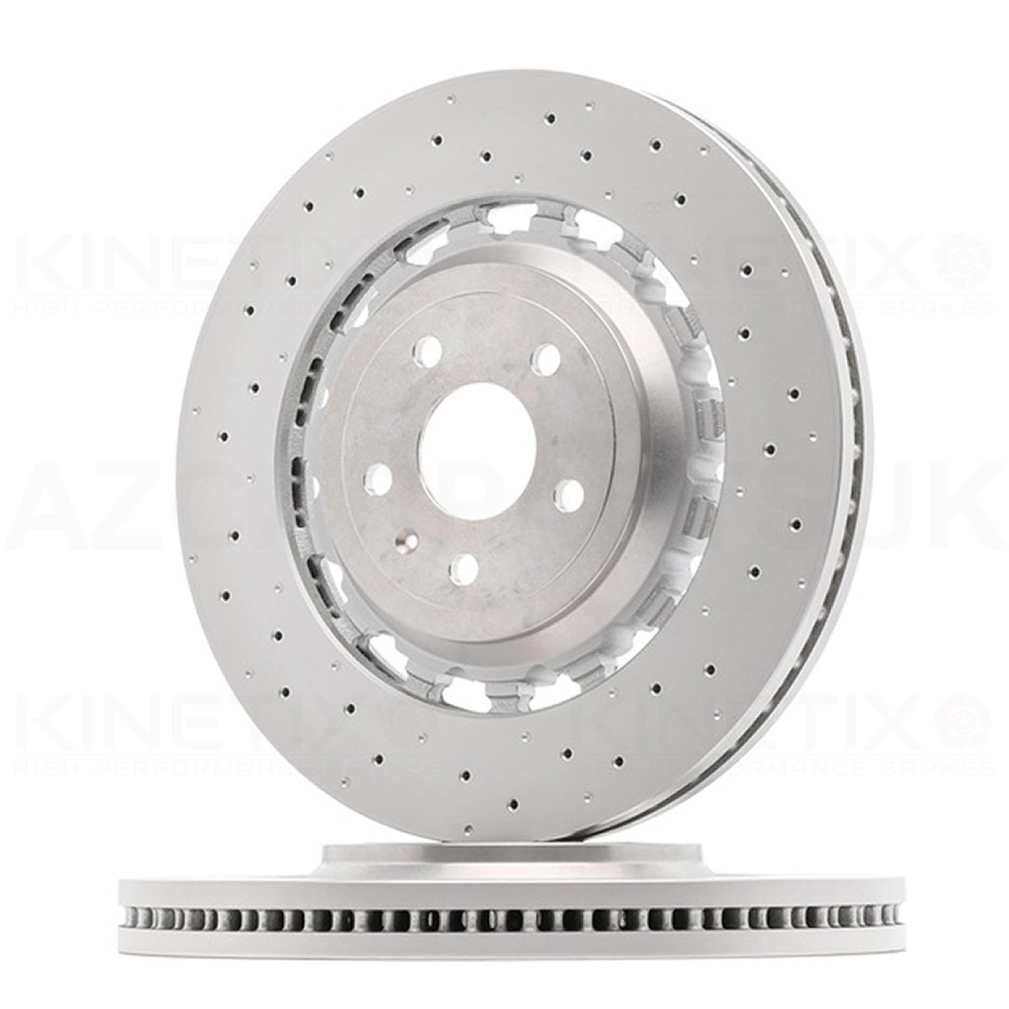 FOR AUDI TTRS TT RS FV 8S 2016- DRILLED PERFORATED FRONT BRAKE DISCS PAIR 370mm X 34mm 8S0615301L 8S0615301C 8S0615301E