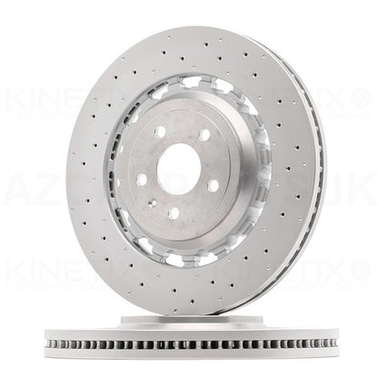FOR AUDI TTRS TT RS FV 8S 2016- DRILLED PERFORATED FRONT BRAKE DISCS PAIR 370mm X 34mm 8S0615301L 8S0615301C 8S0615301E