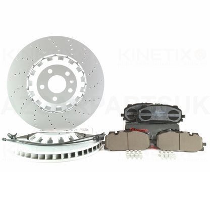 FOR AUDI RS4 RS5 B9 FRONT BRAKE DISCS BREMBO PADS 4M0615301AM 375mm & SENSORS