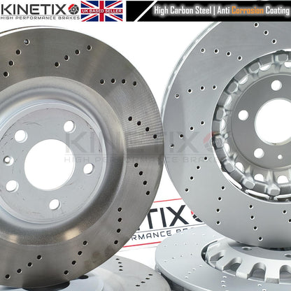 AUDI E-TRON Q7 Q8 (2015->) CROSS DRILLED FRONT REAR BRAKE DISCS 375mm 350mm 4M0 615 301 AD | 4M0 615 301 AS | 4M0 615 301 R | 4M0615301AD | 4M0615301AS | 4M0615301R | 4M0 615 601 P | 4M0 615 601 J | 4M0615601P | 4M0615601J
