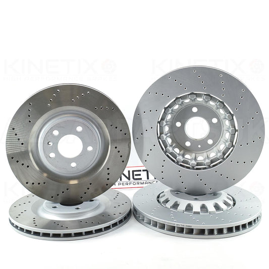 FOR AUDI S4 S5 S6 S7 SQ5 CROSS DRILLED FRONT REAR BRAKE DISCS 375mm 330mm