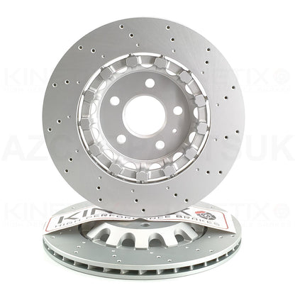 FOR AUDI RS4 RS5 B9 (2017-2025) DRILLED REAR BRAKE DISCS BREMBO XTRA PADS & WEAR SENSOR LEAD 330mm 8W0615601G