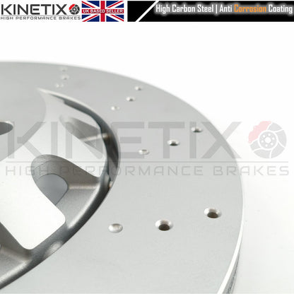 FOR AUDI RS4 RS5 B9 (2017-2025) DRILLED REAR BRAKE DISCS BREMBO OEM PADS & WEAR SENSOR LEAD 330mm 8W0615601G