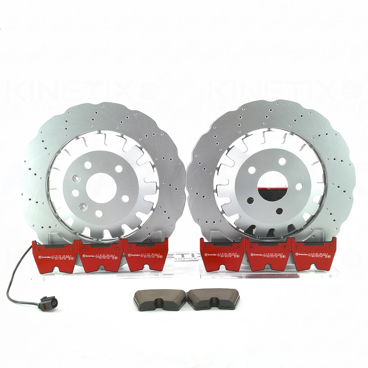 FOR AUDI RS3 8V 2015-2020 WAVY FRONT BRAKE DISCS BREMBO XTRA PADS 370mm 8V0615301S 8V0615301C 8V0615301P